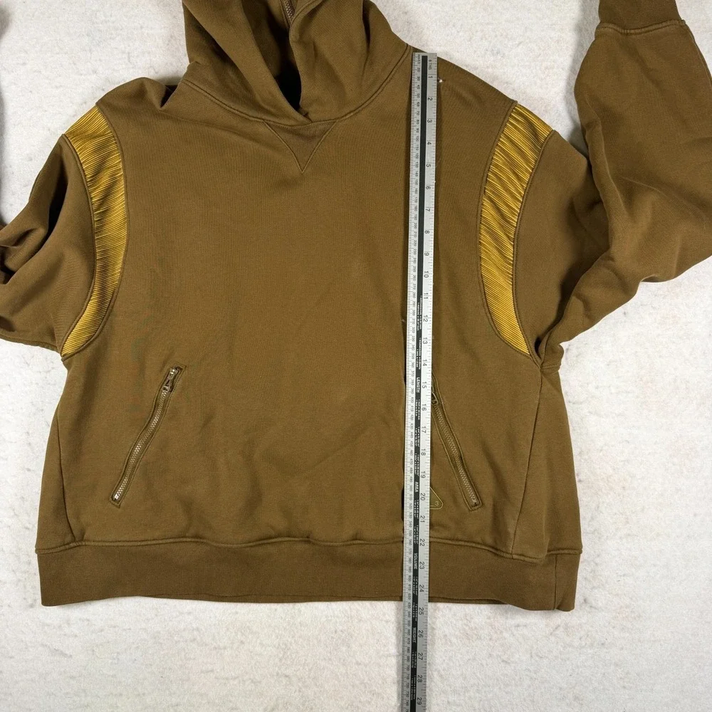 Jordan 23 Engineered Hoodie Mens Large L Brown Yellow Zip-Hood Fleece Sweatshirt